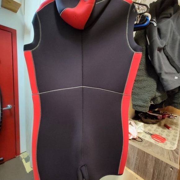 BARE Mens 2XL Wetsuit 7mm Step-In Hooded Vest - Picture 5 of 7